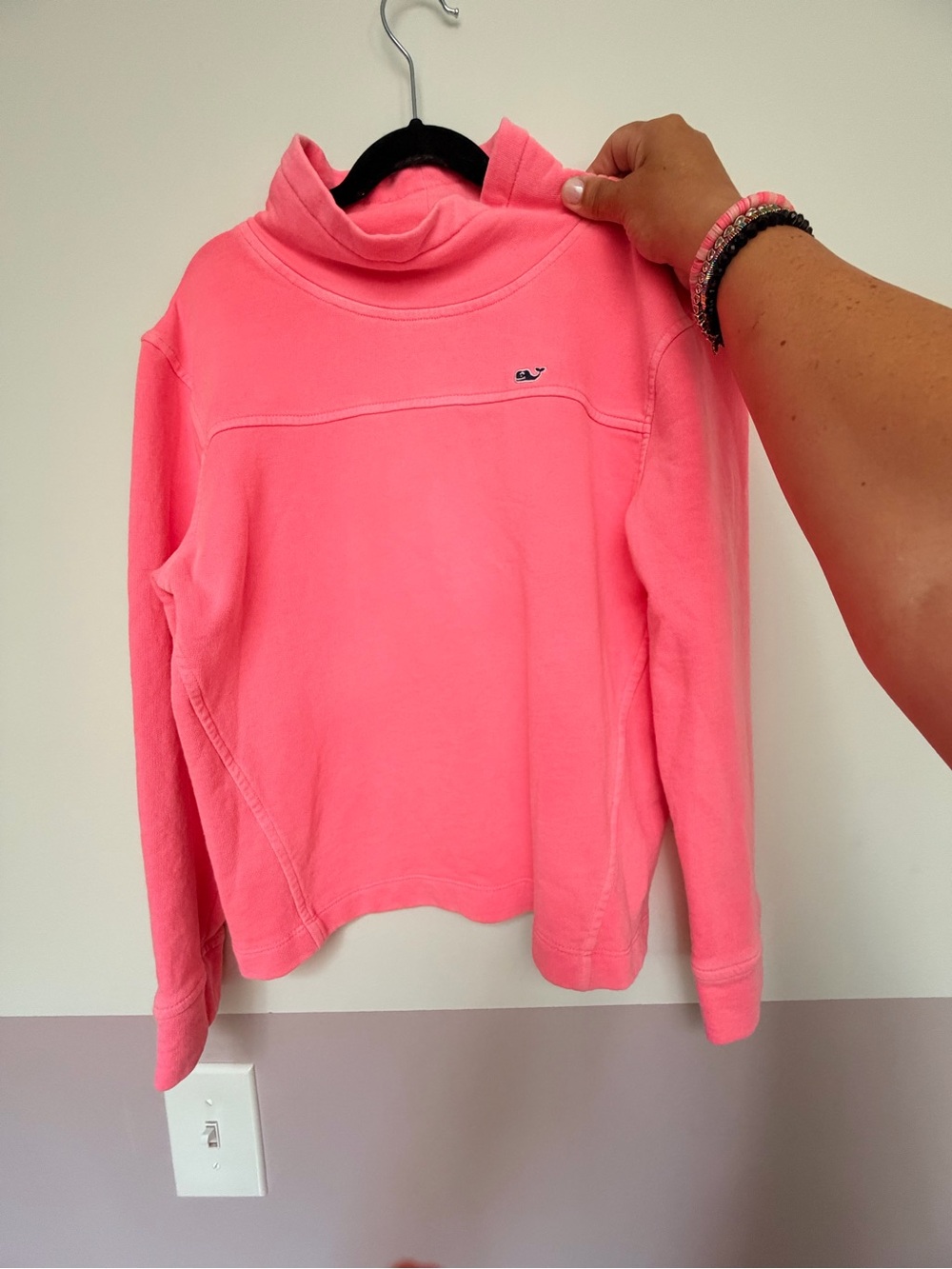 Vineyard Vines Bright Pink Turtleneck Sweatshirt